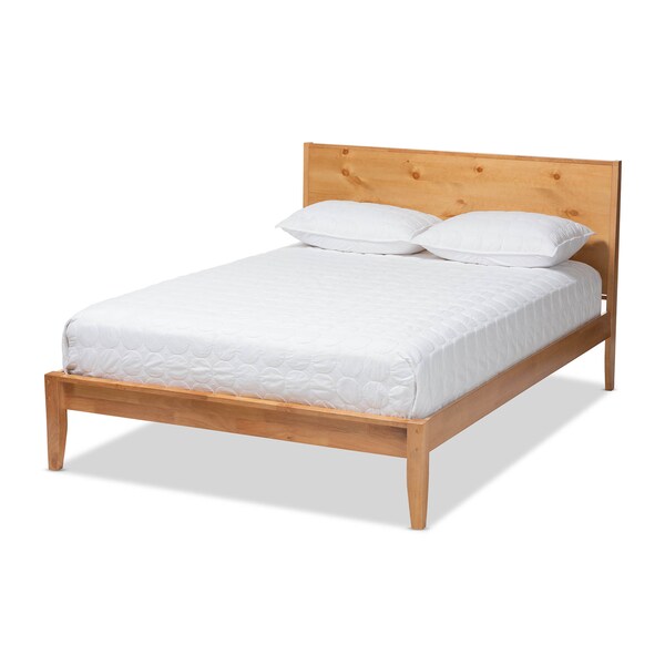Baxton Studio Marana Modern Oak and Pine Finished Wood Queen Size Platform Bed 147-8083 - main